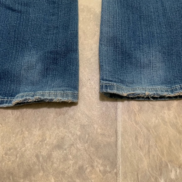 2 pairs Miss Me Jeans Boot Cut Girls Size 14 light wash denim rhinestones - Picture 10 of 12